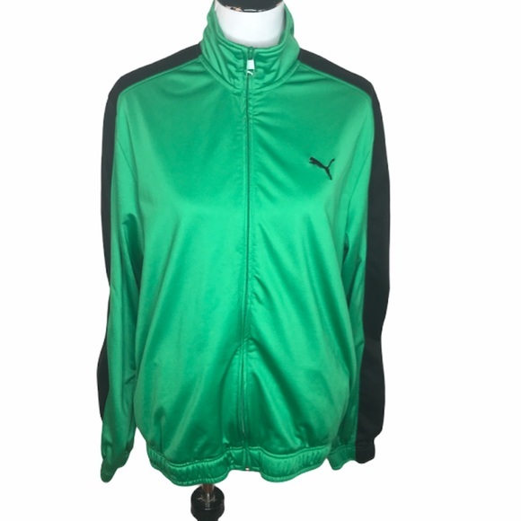 Puma Track Sweatshirt, Green, Black, Size Medium - Picture 10 of 10